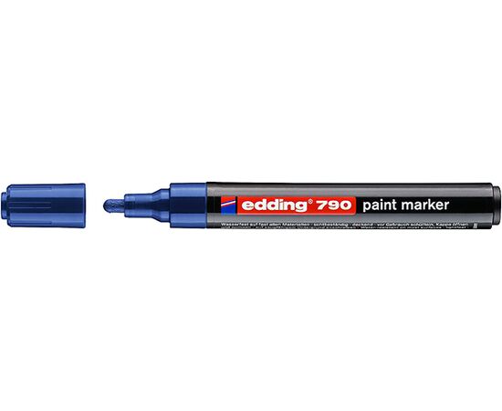 Маркер лаковый пеинт EDDING [E-790/3] (синий, 2-3 мм, пластиковый корпус) фотография 1
