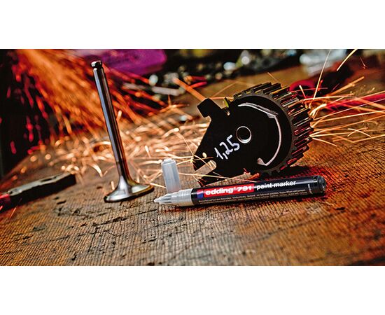 Маркер лаковый пеинт EDDING [E-791/3] (синий, 1-2 мм, пластиковый корпус) фотография 3