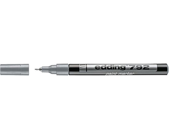 Маркер лаковый пеинт EDDING [E-792/54] (серебряный, 0.8 мм, пластиковый корпус) фотография 1