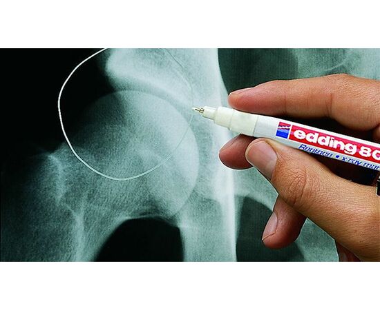 Маркер для рентгеновских пленок EDDING [E-8010] (белый, 0.8 мм) фотография 3