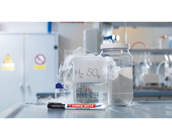 Маркер перманентный лабораторный EDDING [E-8014/1] (черный, 1 мм, 10 штук) фотография 3