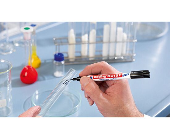 Маркер перманентный лабораторный EDDING E-8015 F (черный, 0,75 мм, 10 штук) фотография 3 Маркер перманентный лабораторный EDDING E-8015 F (черный, 0,75 мм, 10 штук) фотография 3