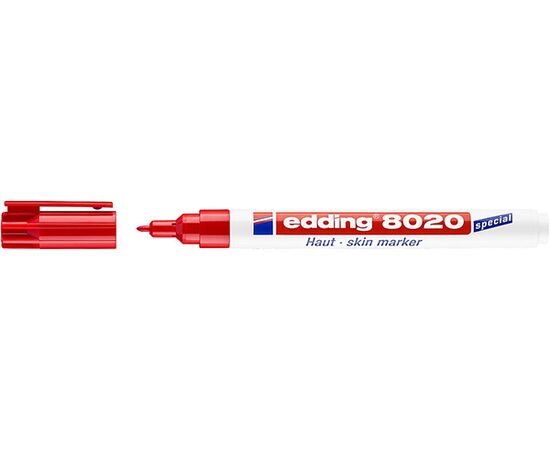 Маркер EDDING для кожи [E-8020/2] (красный, 1 мм) фотография 1
