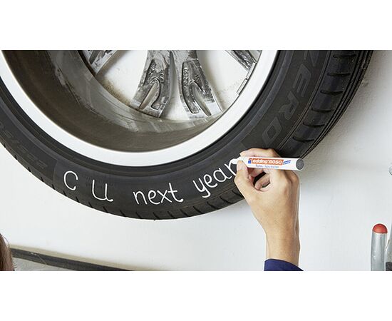 Маркер для шин EDDING [E-8050/49] (белый, 2-4 мм, металлический корпус) фотография 3