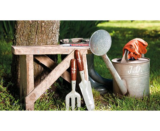 Маркер для наружных работ EDDING [E-8055/49] (белый, 1-2 мм, металлический корпус) фотография 3