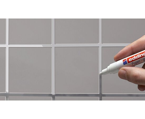 Маркер EDDING для кафеля [E-8200] (серый, 2-4 мм, металлический корпус) фотография 2