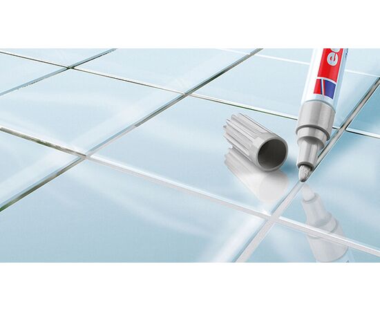 Маркер EDDING для кафеля [E-8200] (серый, 2-4 мм, металлический корпус) фотография 3