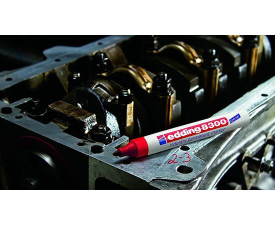 Маркер EDDING для агрессивной среды [E-8300/2] (красный, 1.5-3 мм) фотография 2