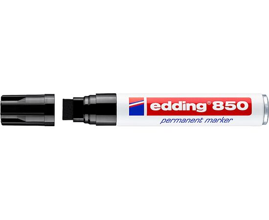 Маркер перманентный EDDING [E-850/1] (черный, 5-16 мм, клиновидный наконечник) фотография 1