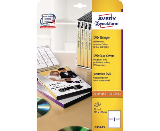 Вкладыши [L7436-25] для DVD боксов (белые, 273х183 мм) фотография 3