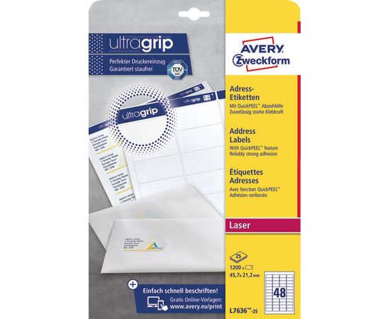 Адресные этикетки быстрого отклеивания [L7636-25] (45.7x21.2 мм, QP) фотография 3