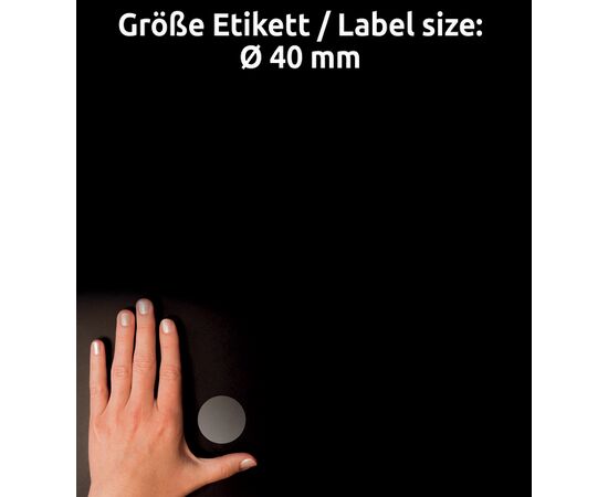 Самоклеящиеся прозрачные этикетки [L7780-25] CrystalClear (Ø40 мм) фотография 4
