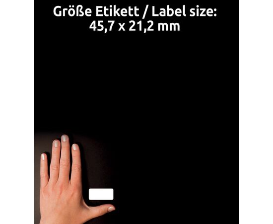 Самоклеящиеся суперстойкие этикетки [L7873-20] (бумажные, 45.7х21.2 мм) фотография 5