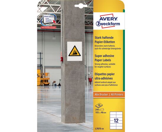 Самоклеящиеся суперстойкие этикетки [L7875-20] (бумажные, 105х48 мм) фотография 3