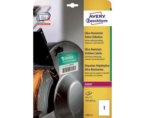 Суперпрочные пленочные этикетки [L7917-10] ( 210х297 мм) фотография 3