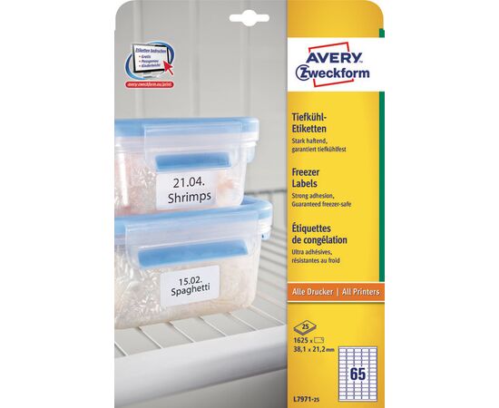 Самоклеящиеся морозостойкие этикетки [L7971-25] ( 38.1x21.2 мм) фотография 3