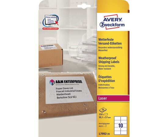 Всепогодные адресные этикетки [L7992-25] (99.1x57 мм ) фотография 3