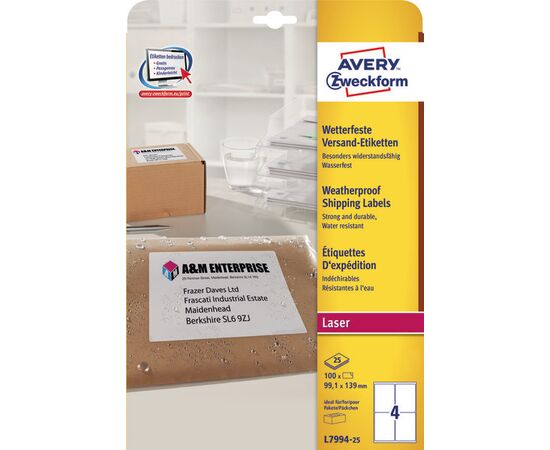 Всепогодные адресные этикетки [L7994-25] (99.1x139 мм ) фотография 3