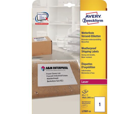 Всепогодные адресные этикетки [L7997-25] (199.6x289.1 мм ) фотография 3