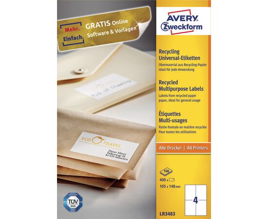 Самоклеящиеся ЭКОэтикетки [LR3483] (105x148 мм, QP) фотография 3