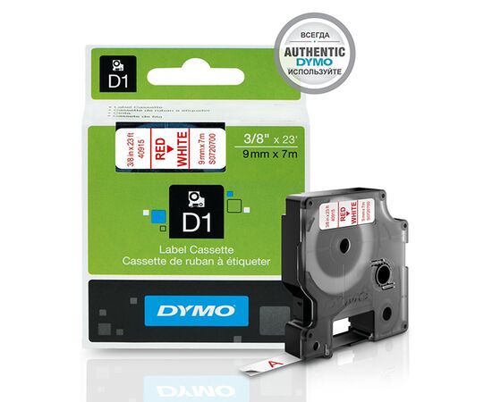 Лента D1 [S0720700/40915] для принтеров серии Label Manager (красный на белом) фотография 2