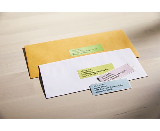 Адресные этикетки разноцветные [S0722380/99011] для принтеров серии Label Writer (желтый, розовый, синий, зеленый, 89х28 мм) фотография 8
