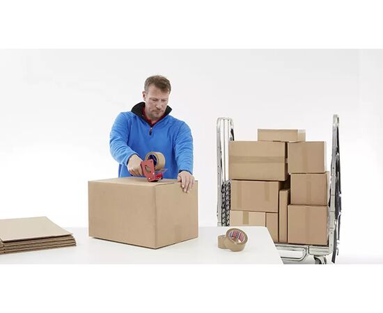 Упаковочная универсальная лента класса «премиум» Tesa [T04124-00015-00] (прозрачная, каучуковый клей, 66 м х 50 мм) фотография 2