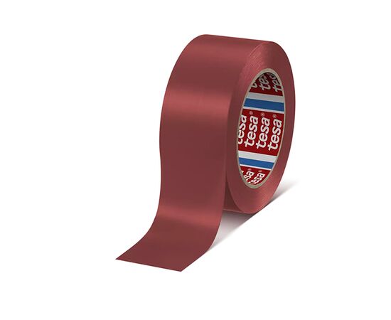 Напольная маркировочная лента класса «премиум» Tesa [T04169-00059-93] для разметки (красная, ПВХ основа, 180 мкм, самоклеящаяся, 33 м х 50 мм) фотография 2