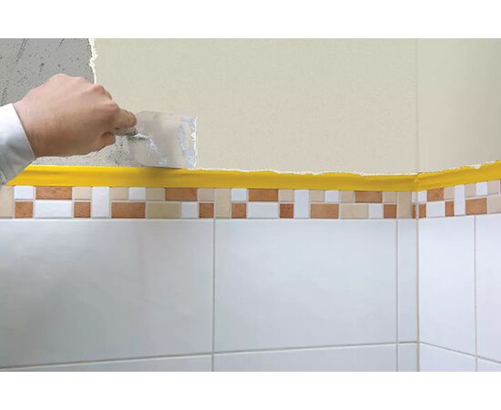 Малярная лента Tesa [T04172-00018-17] для штукатурных работ (желтая, ПВХ, 120 мкм, 33 м х 50 мм) фотография 4
