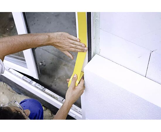 Малярная лента Tesa [T04172-00018-17] для штукатурных работ (желтая, ПВХ, 120 мкм, 33 м х 50 мм) фотография 6