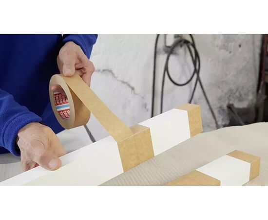 Термостойкая маскировочная лента Tesa [T04309-00015-01] для окраски распылением (коричневая, до 120°С, 170 мкм, 50 м х 50 мм) фотография 4