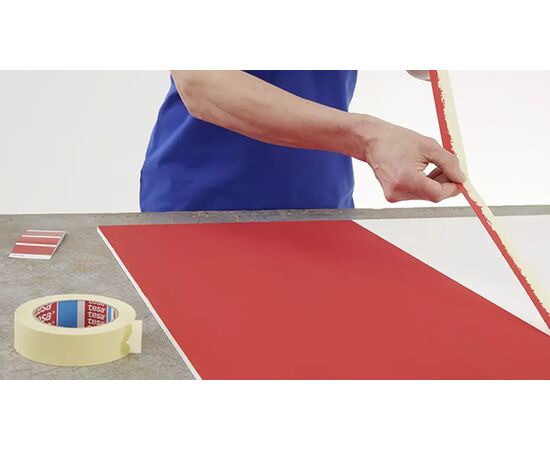 Универсальная малярная лента Tesa [T04323-00013-00] на бумажной основе (белая, до 50°С, 125 мкм, 50 м х 50 мм) фотография 7