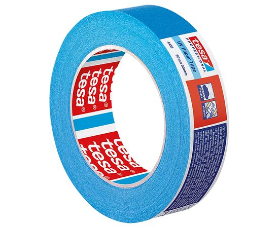 Устойчивая к УФ-излучению малярная лента Tesa [T04435-00016-00] на бумажной основе (синяя, 145 мкм, 50 м х 30 мм) фотография 3