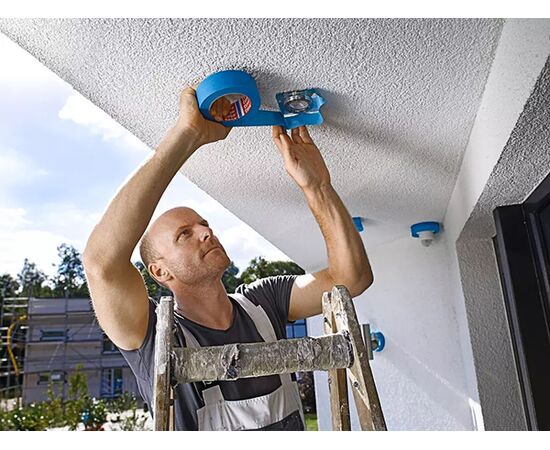 Устойчивая к УФ-излучению малярная лента Tesa [T04435-00016-00] на бумажной основе (синяя, 145 мкм, 50 м х 30 мм) фотография 5