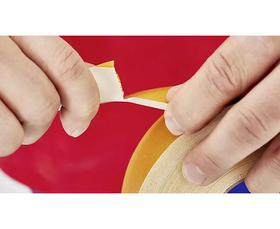 Двусторонняя тканевая лента Tesa [T04964-00030-00] для сращивания (белая, до 70°С, 390 мкм, 50 м x 25 мм) фотография 6