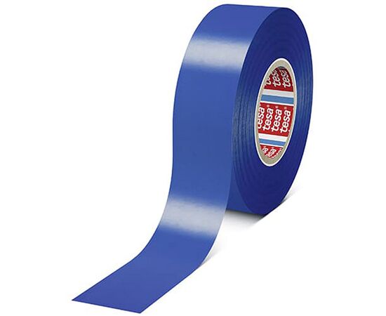 Напольная маркировочная лента Tesa [T4169-11] класса «премиум» для разметки (синяя, ПВХ основа, 180 мкм, самоклеящаяся, 33 м x 55 мм) фотография 1