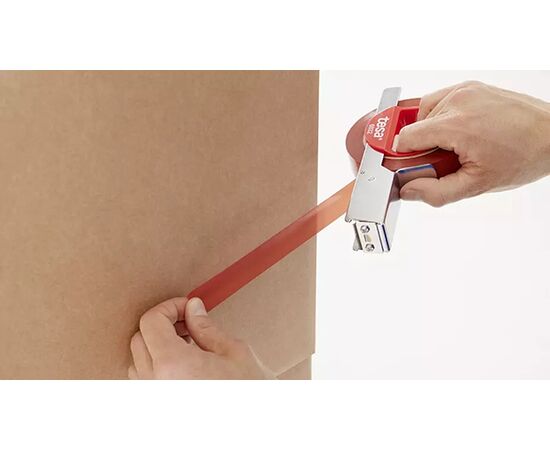 Сверхпрочная упаковочная лента Tesa [T4287-13] (оранжевая, до 100°С, 79 мкм, 66 м x 19 мм) фотография 2