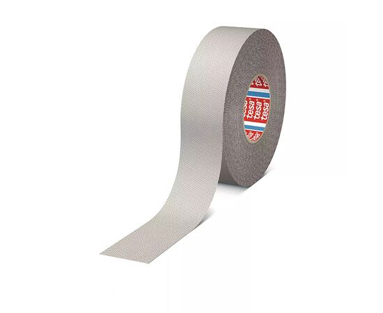 Лента противоскользящая Tesa [T4863] с тисненым силиконовым покрытием для обмотки роликов конвейера (серая, 25 м x 50 мм) фотография 2