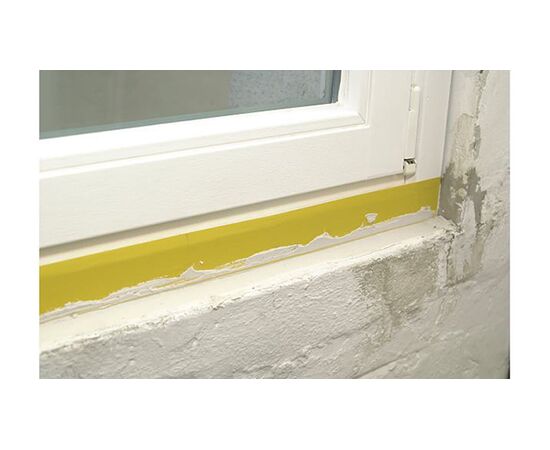 Прочная и стойкая малярная лента Tesa [T55444-00000-01] из ПВХ для малярных и штукатурных работ (желтая, 33 м x 50 мм) фотография 3