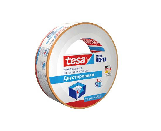 Двусторонняя полипропиленовая лента Tesa [T55545-00000-00] (бесцветная, 25 м x 38 мм) фотография 2