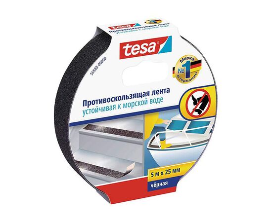 Противоскользящая лента Tesa Anti-slip Tape [T55583-00000-00] (черная, 5 м х 25 мм) фотография 1