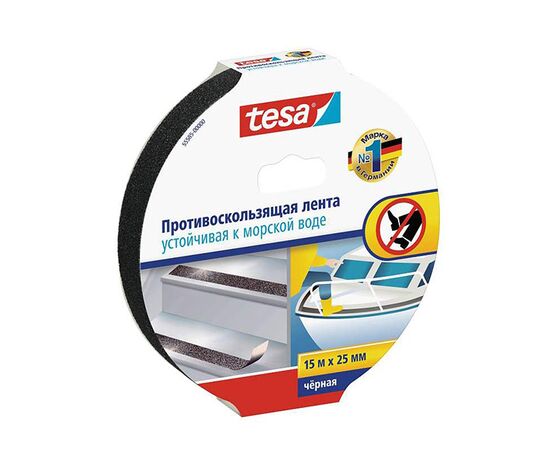 Противоскользящая лента Tesa Anti-slip Tape [T55585-00000-00] (черная, 15 м х 25 мм) фотография 1
