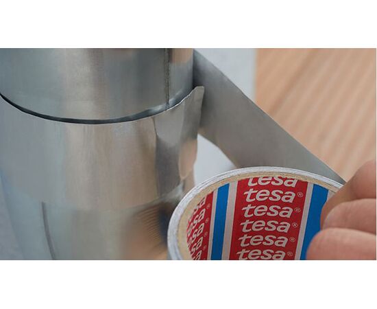 Алюминиевая клейкая лента Tesa [T56221-00000-00] (без лайнера, 80 мкм, 10 м x 50 мм) фотография 3