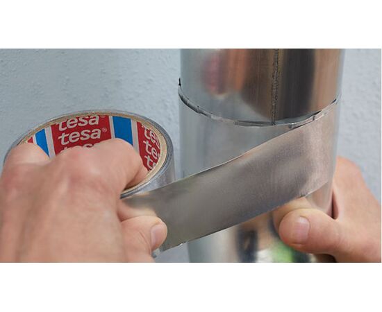 Алюминиевая клейкая лента Tesa [T56221-00000-00] (без лайнера, 80 мкм, 10 м x 50 мм) фотография 5