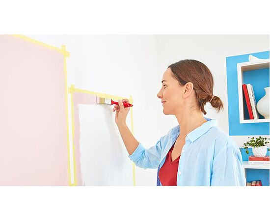 Малярная лента Tesa [T56245-00000-00] для четких краев окрашивания внутри помещений (желтая, 25 м x 25 мм) фотография 6