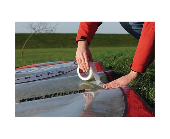 Сверхпрочная армированная клейкая лента Tesa Extra Power [T56395-00000-00] для наружных ремонтных работ (прозрачная, 25 м x 48 мм) фотография 10