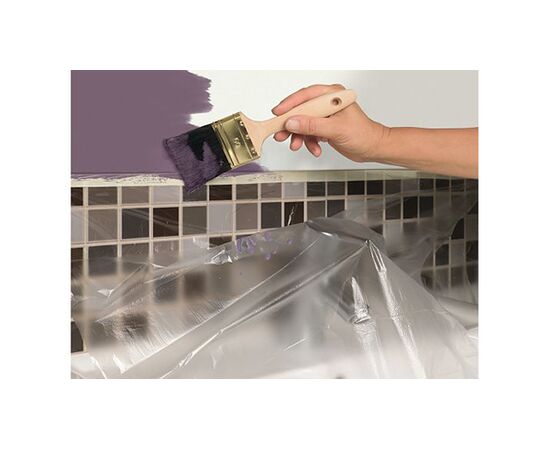 Укрывная пленка Tesa [T57117-00000-03] с малярной лентой (прозрачная, 17 м x 2600 мм) фотография 5