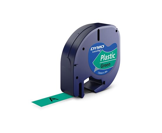 Лента Dymo [S0721640/91204] для принтера Letratag (пластик, черный на зеленом) фотография 2