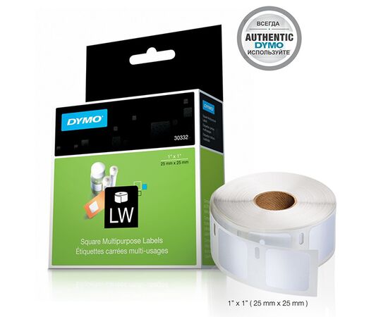 Этикетки [S0929120] для принтеров серии Label Writer (черный на белом, 25х25 мм) фотография 2