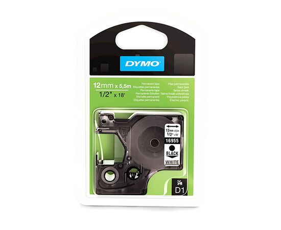 Лента D1 [S0718060/16959] для принтеров серии Label Manager (полиэстер, черный на белом) фотография 2